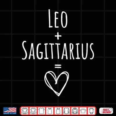 Leo And Sagittarius Couple Matching Zodiac Sign Shirt 4 Design Leo And Sagittarius Couple Matching Zodiac Sign Shirt