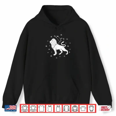 Hoodie Leo Constellation Zodiac Astrology Shirt