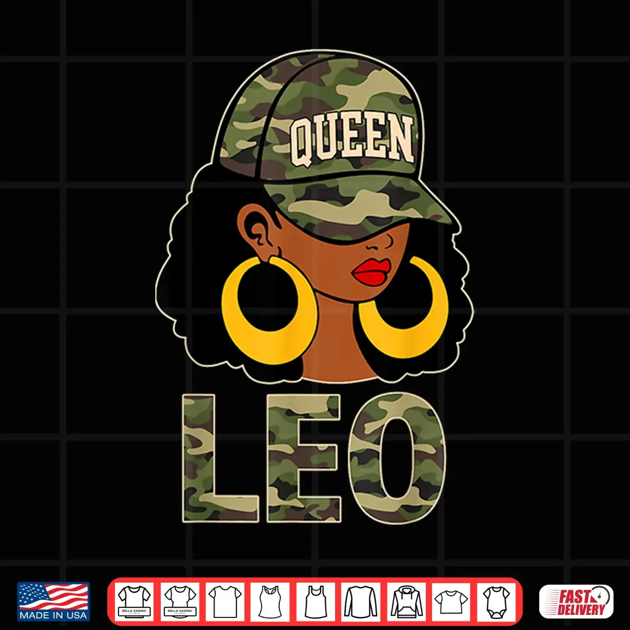 Leo Queen Black Culture Cap Hat Camo Afro Zodiac Shirt Leo Queen Black Culture Cap Hat Camo Afro Zodiac Shirt