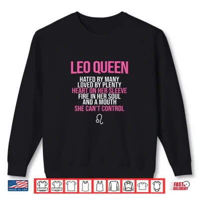 Sweatshirt Leo Queen Mouth Can Not Control August Leo Zodiac Shirt