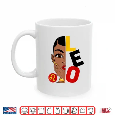 Leo Queen Short Hair Black Culture Zodiac Sign Shirt 3 Mug Leo Queen Short Hair Black Culture Zodiac Sign Shirt