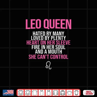 Design Leo Queen Mouth Can Not Control August Leo Zodiac Shirt