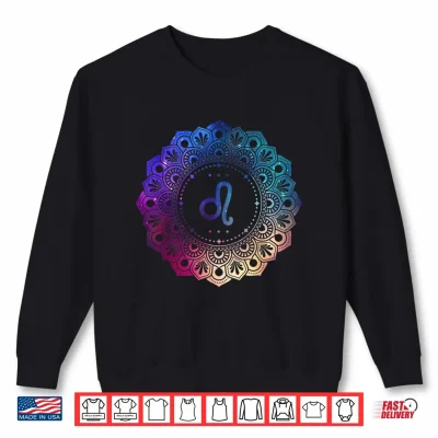 Sweatshirt Leo Zodiac Mandala Mandala Star Sign Leo Shirt