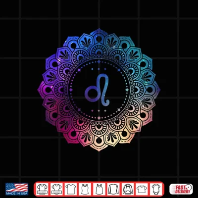 Design Leo Zodiac Mandala Mandala Star Sign Leo Shirt