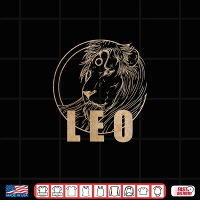 Design Lion Graphic Art August Birthday Gifts Leo Zodiac Sign Shirt