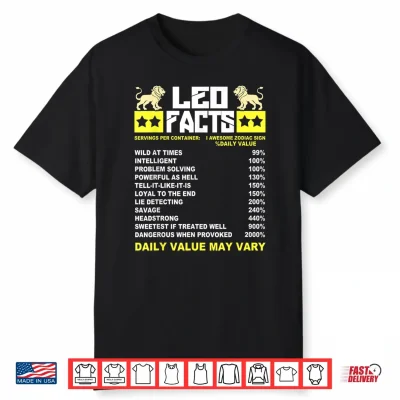 Funny Leo Zodiac Sign Leo Facts Shirt