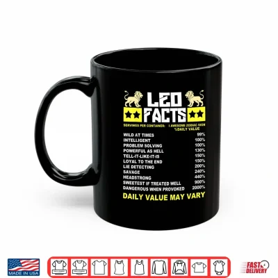 Mug Funny Leo Zodiac Sign Leo Facts Shirt
