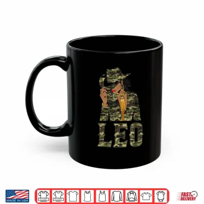 Mug Leo Black Cowgirl Retro African American Women Zodiac Shirt