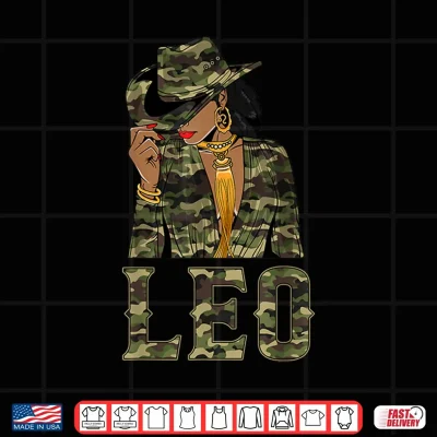 Design Leo Black Cowgirl Retro African American Women Zodiac Shirt