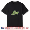 Leo Retro Script Zodiac Green Shirt