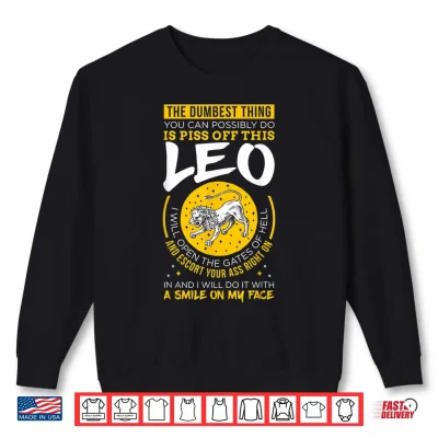 Sweatshirt Leo Zodiac Lion Sign Horoscope Funny Gift Shirt