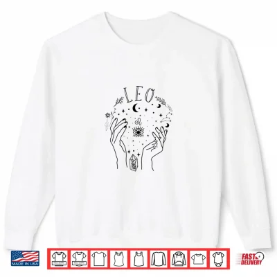 Sweatshirt Leo Zodiac Sign Astrology Horoscope Leo Symbol Celestial Shirt