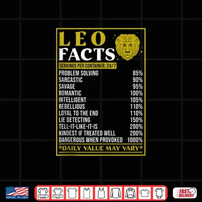 Design Leo Zodiac Facts Design Zodiac Facts funny Leo Shirt
