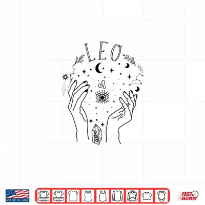 Design Leo Zodiac Sign Astrology Horoscope Leo Symbol Celestial Shirt