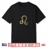 Leo Zodiac Sign Symbol Vintage Gold Shirt