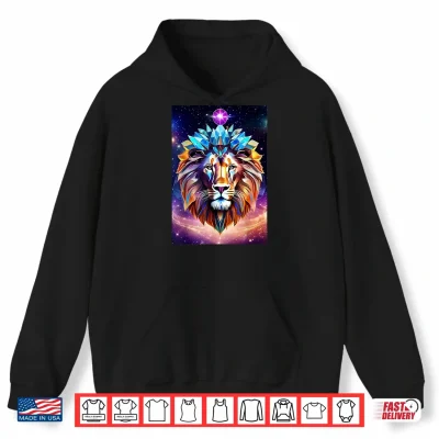 Hoodie Zodiac Leo Rainbow Lion Astrology Horoscope Metaphysical Shirt