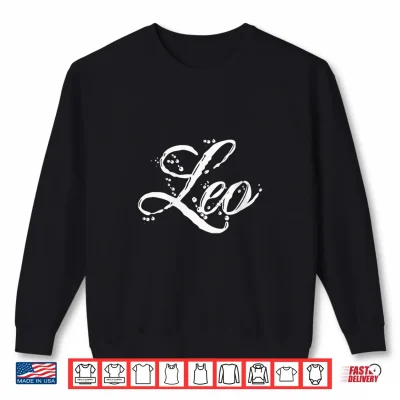 Sweatshirt Womens Leo Distressed Liquid Design Zodiac Sign Leo Shirt