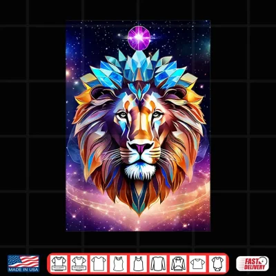 Design Zodiac Leo Rainbow Lion Astrology Horoscope Metaphysical Shirt