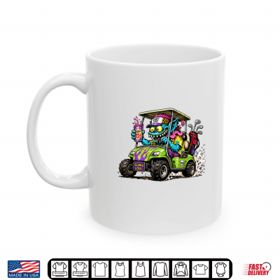 Mug Funny and Wild Golf Cart Hotrod Golf Car Cartoon Shirt