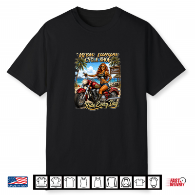 Ride Every Day Biker Beach Tee Premium Tri Blend Shirt