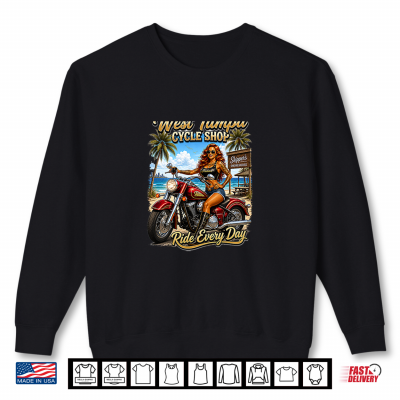 Ride Every Day Biker Beach Tee Premium Tri Blend Shirt 2 Sweatshirt Ride Every Day Biker Beach Tee Premium Tri Blend Shirt