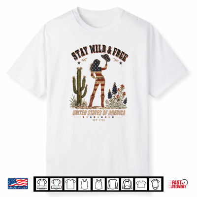 Western Cowgirl Shirt Patriotic Flag Shirt