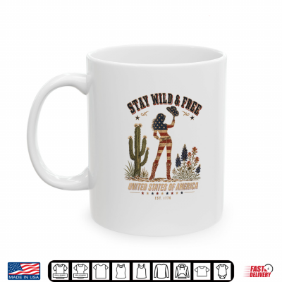 Mug Western Cowgirl Shirt Patriotic Flag Shirt