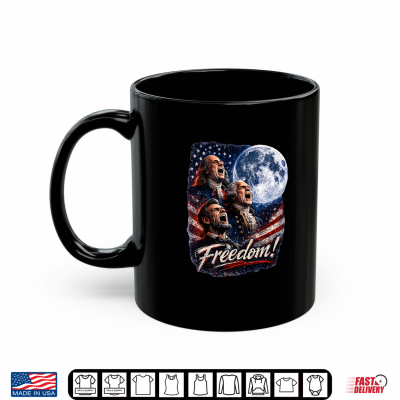 Mug Funny Patriotic Founding Fathers Howling Full Moon Freedom Premium Tri Blend Shirt