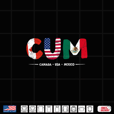 Design Cum Canada USA Mexico Flag Design Premium Tri Blend Shirt