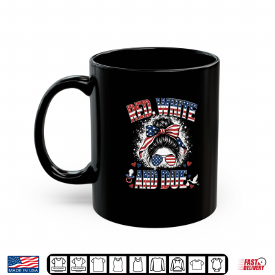 Mug Red White and Due 4th of July Pregnancy Announcement Shirt