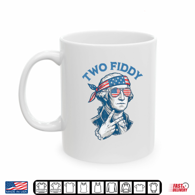 Mug Two Fiddy 4th of July George Washington 250 Funny Shirt