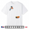 Usa Flag Hotdog Jumping Into Bun Patriotic Hotdog Dive Shirt