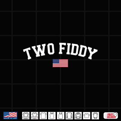 Design Two Fiddy USA 250th Anniversary Kids 2 Fiddy Men 4th of July Shirt