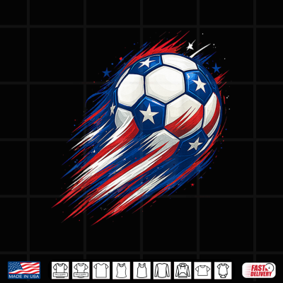 Design USA Flag Soccer Kids Boys Shirt