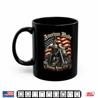 Mug American Made Riding Since 1776 Vintage Patriotic Biker Shirt