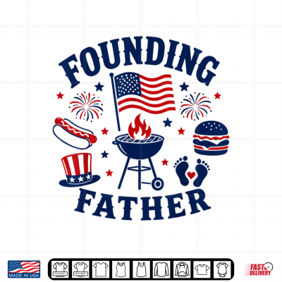 Design Founding Father 4th of July Pregnancy Announcement New Dad Shirt