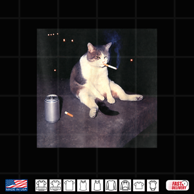 Design Funny Smoking Cat Meme Shirt