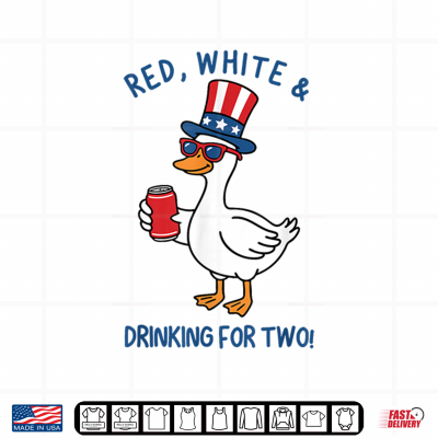 Design Red White Drinking for Two Funny Pregnancy Announcement Shirt