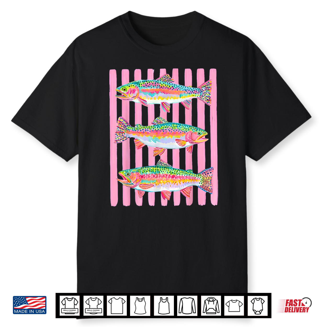 Colorful Rainbow Trout Preppy Summer Lake Life Fishing Shirt Colorful Rainbow Trout Preppy Summer Lake Life Fishing Shirt