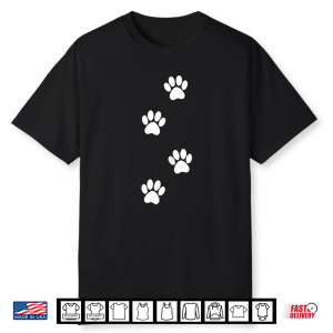 Dog Paw Print Mom Dad Cat Pet Animal Lover Vintage Puppy Shirt