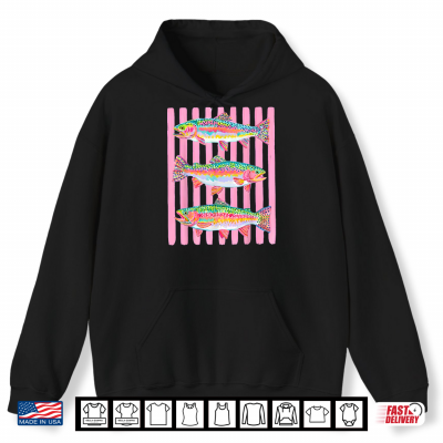 Colorful Rainbow Trout Preppy Summer Lake Life Fishing Shirt 1 Hoodie Colorful Rainbow Trout Preppy Summer Lake Life Fishing Shirt