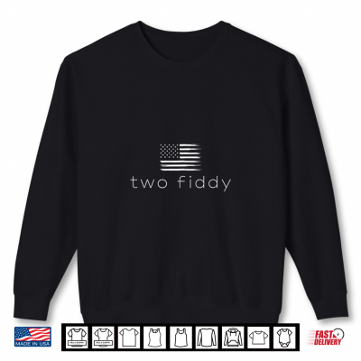 Sweatshirt 250 Two Fiddy Minimalist Vintage 4th of July Patriotic USA Shirt