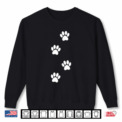 Dog Paw Print Mom Dad Cat Pet Animal Lover Vintage Puppy Shirt 2 Sweatshirt Dog Paw Print Mom Dad Cat Pet Animal Lover Vintage Puppy Shirt