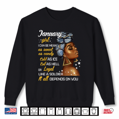 Sweatshirt Birthday Gift January Capricorn Aquarius Zodiac Shirt