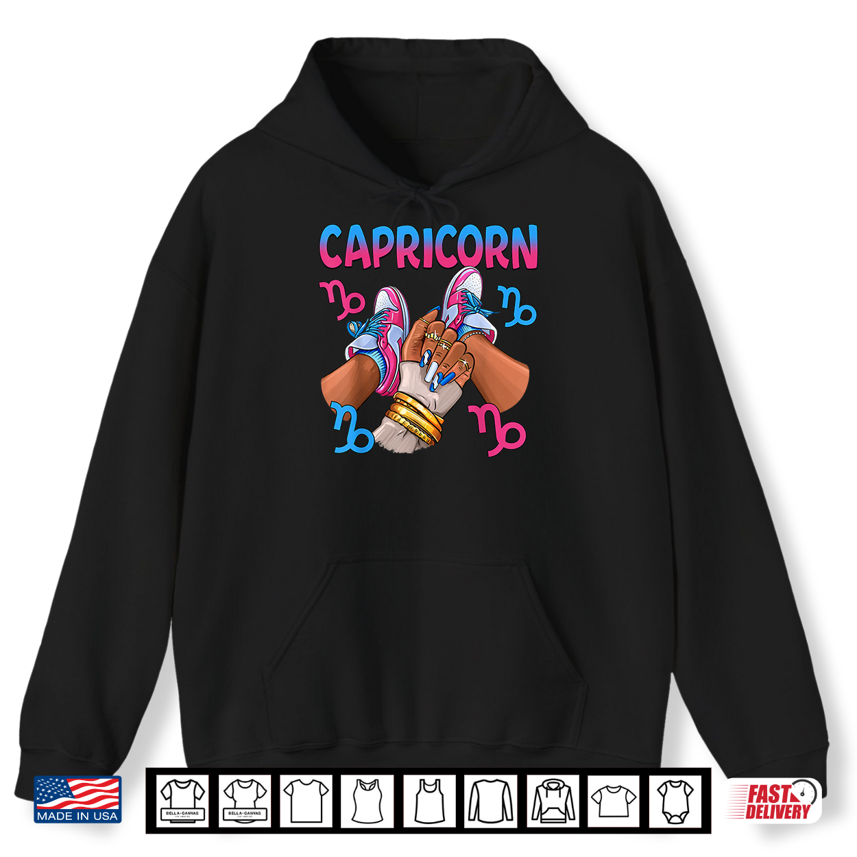 Capricorn Black Culture Sneakers Nails Zodiac Birthday Shirt Capricorn Black Culture Sneakers Nails Zodiac Birthday Shirt