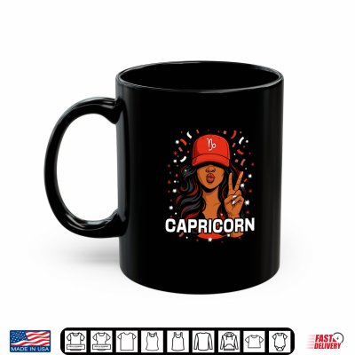 Mug Capricorn Black Culture Red Hat Symbol Birthday Zodiac Shirt