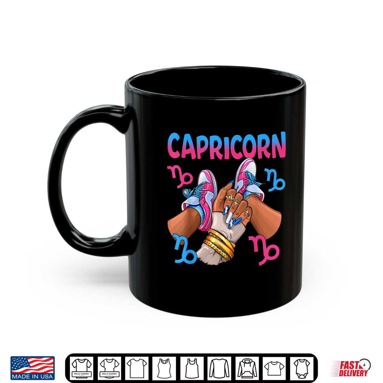 Capricorn Black Culture Sneakers Nails Zodiac Birthday Shirt Capricorn Black Culture Sneakers Nails Zodiac Birthday Shirt