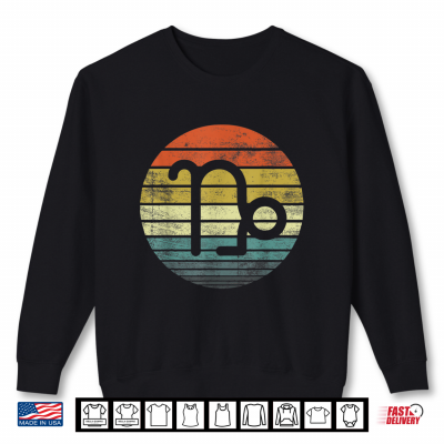 Capricorn Gifts Funny Retro Sunset Zodiac Sign Birthday Shirt 2 Sweatshirt Capricorn Gifts Funny Retro Sunset Zodiac Sign Birthday Shirt