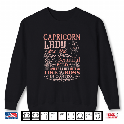 Capricorn Lady Shirt Astrology Zodiac Sign Capricorn Shirt 2 Sweatshirt Capricorn Lady Shirt Astrology Zodiac Sign Capricorn Shirt