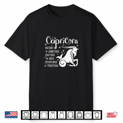 Capricorn Personality Traits Cute Zodiac Astrology Shirt